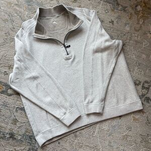Tommy Bahama Light Gray Quarter-Zip Pullover